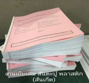 งานเย็บเล่ม สันตะปู พลาสติก (สันเก็ต)