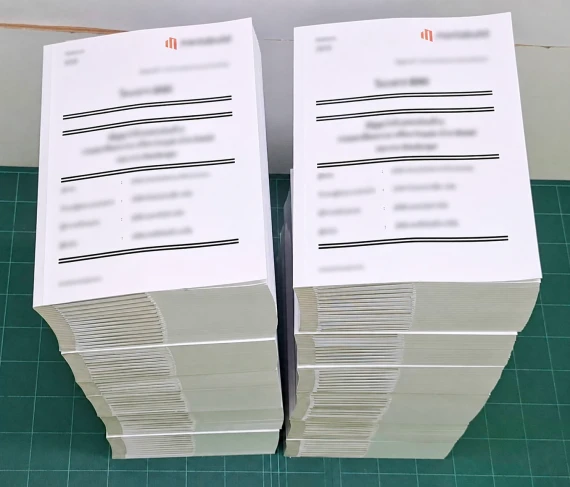 งานเย็บหุ้มสัน A4 เล่มหนาพิเศษ